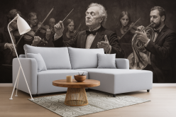 Mały narożnik z funkcją spania bardzo wygodny