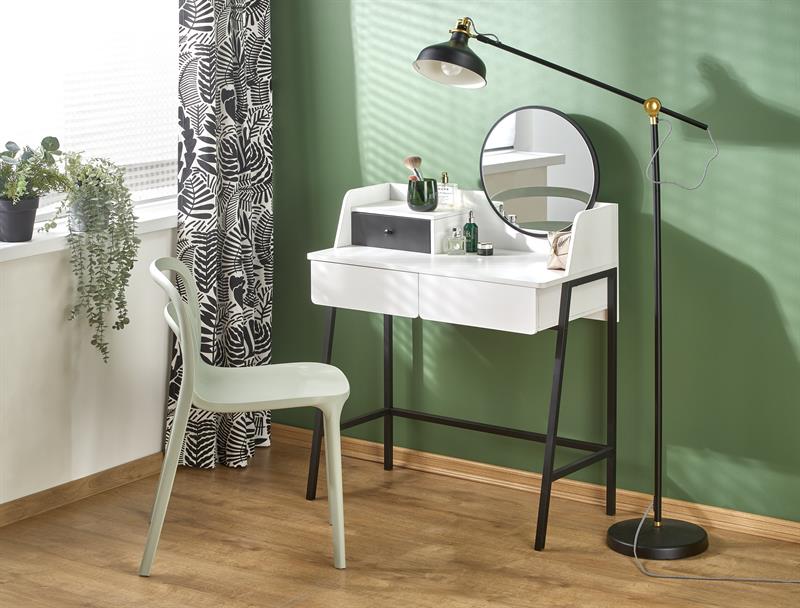 Biała toaletka konsolka z lustrem z szufladami