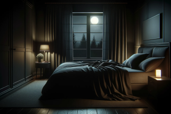 Czarna sypialnia