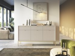 Duża komoda kaszmir na złotych nogach