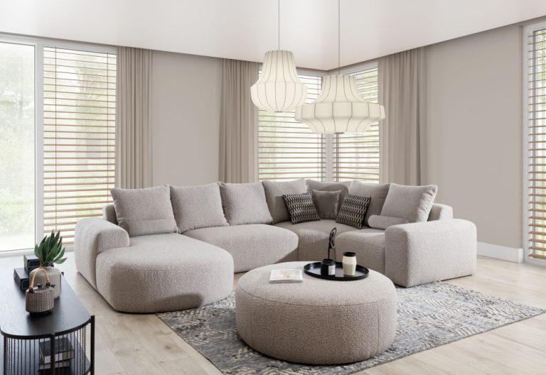 Kanapa narożna boucle