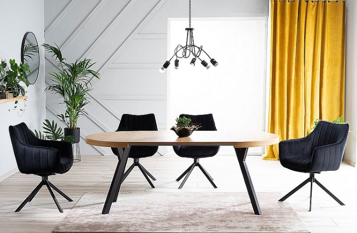 Czarne krzeesła do jadalni