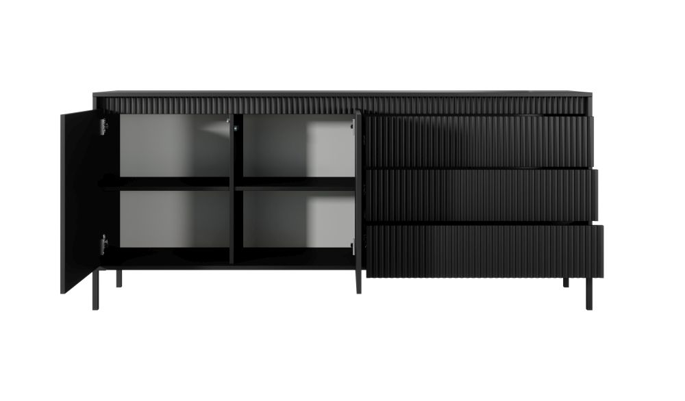 Komoda 187cm czarna AGATA 2