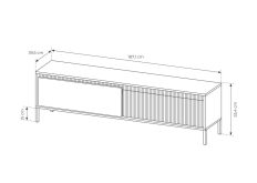 Duży stolik RTV beżowy AGATA 187cm 3
