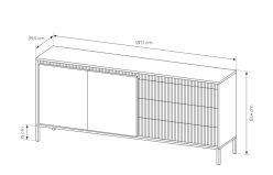 Komoda 187cm czarna AGATA 3