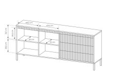 Komoda 187cm czarna AGATA 4