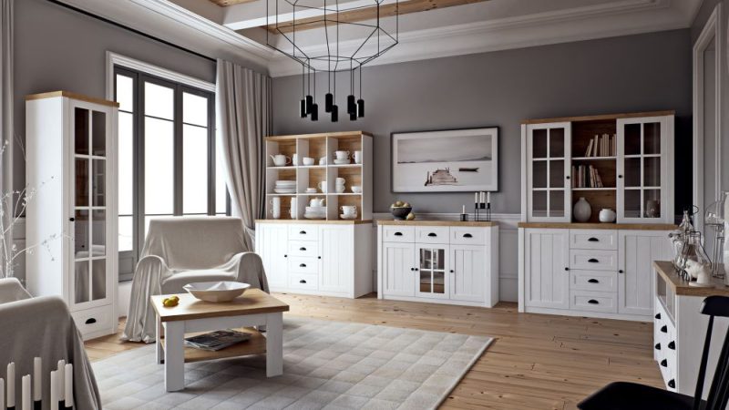 Komody stylizowane białe