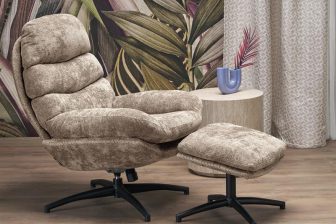 Luksusowe fotele do salonu z podnóżkiem