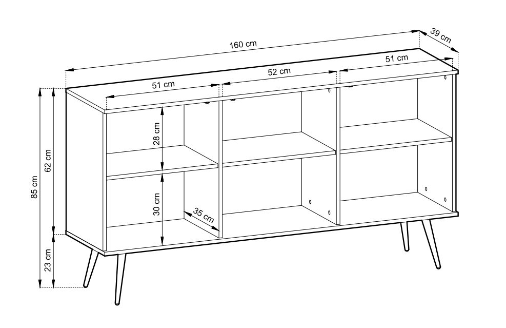 Beżowa duża komoda HOMLA 2
