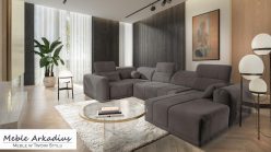 Narożnik U z regulowaną głebokością siedzisk z funkcją spania REVIT 4 6