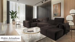 Narożnik U z regulowaną głebokością siedzisk z funkcją spania REVIT 4 4