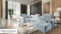 Narożnik U z regulowaną głebokością siedzisk z funkcją spania REVIT 4 3