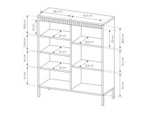 Wysoka komoda beżowa AGATA 103 cm 4
