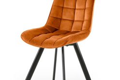 Krzesło cynamonowe nowoczesne tapicerowane