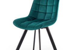 Tapicerowane krzesło turkusowe nowoczesne
