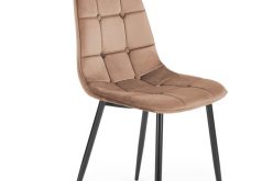 Fajne beżowe krzesło tapicerowane