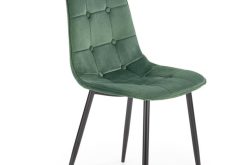 Ciemnozielone krzesło tapicerowane