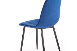 K417 granatowe krzesło tapicerowane 1