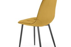 K417 musztardowe krzesło tapicerowane 2