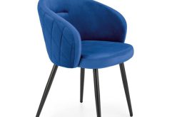 Granatowy fotel kubełkowy nowoczesny