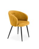 Kubełkowy fotel musztardowy