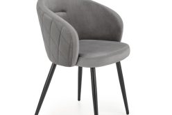 Kubełkowy fotel popielaty nowoczesny