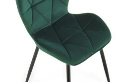 Ciemno zielone krzesło z przeszyciami