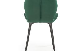 K453 ciemno zielone krzesło z przeszyciami 1