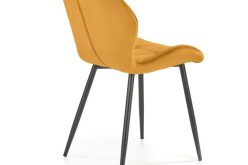 K453 musztardowe krzesło z przeszyciami 1