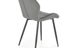 K453 popielate krzesło z przeszyciami 1