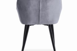 K487 popielate krzesło do salonu z podłokietniami 1