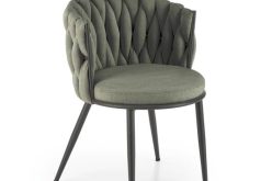 Piękne oliwkowe krzesło do salonu