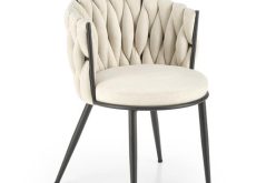 Piękne krzesło beżowe do salonu