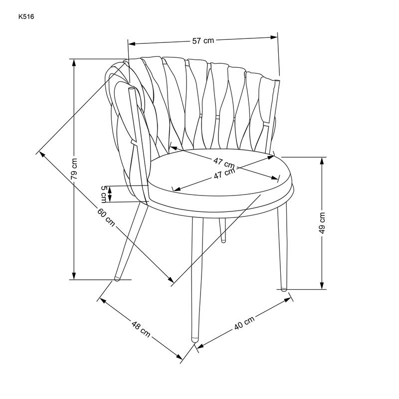 K516 piękne oliwkowe krzesło do salonu 3