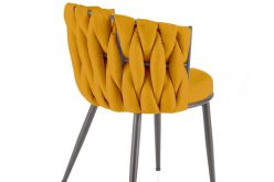 K516 piękne musztardowe krzesło do salonu 1