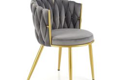 Ekskluzywne krzesło do jadalni ze złotem