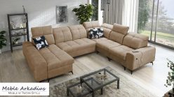 Narożnik U kształtny z funkcją spania z ładowarką USB SILVER 8 6