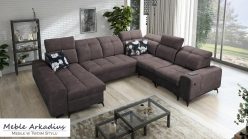 Narożnik U kształtny z funkcją spania z ładowarką USB SILVER 8 3