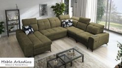 Narożnik U kształtny z funkcją spania z ładowarką USB SILVER 8 2