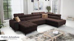 Narożnik U z funkcją spania z barkiem z USB GUSTAV 6 4