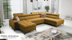 Narożnik U z funkcją spania z barkiem z USB GUSTAV 6 5