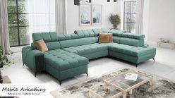 Narożnik U z funkcją spania z barkiem z USB GUSTAV 6 6