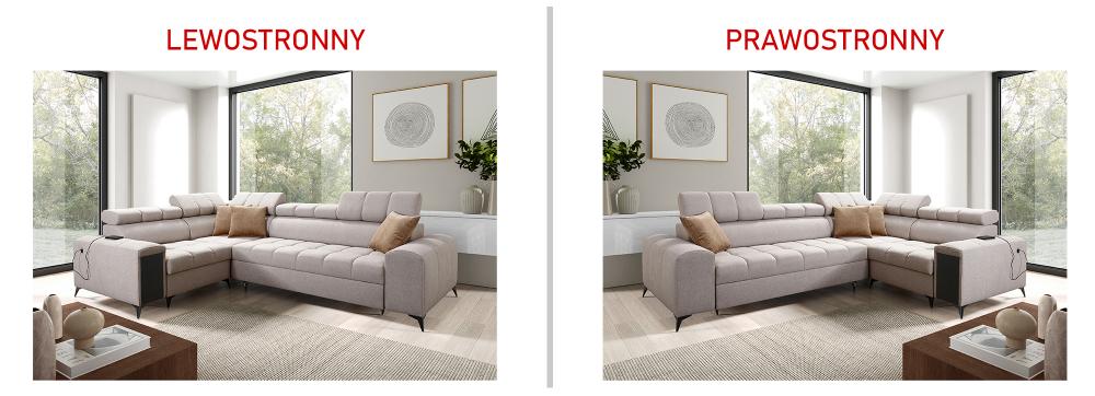 Narożnik z funkcją spania z USB z barkiem GUSTAV 2 12