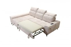 Narożnik z funkcją spania z ładowarką USB SILVER 1 12