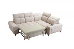 Narożnik z funkcją spania z ładowarką USB SILVER 2 12