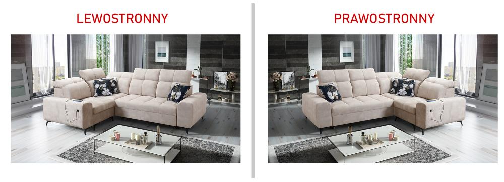 Narożnik z funkcją spania z ładowarką USB SILVER 2 17