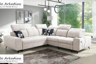 Narożnik z funkcją spania z ładowarką USB SILVER 3