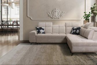 Narożnik z oparciem z dwóch stron klasy premium