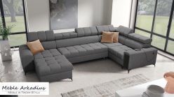 Narożnik podkowa z funkcją spania z barkiem z USB GUSTAV 4 MINI 3