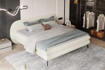 Nietypowe łóżka tkanina baranek